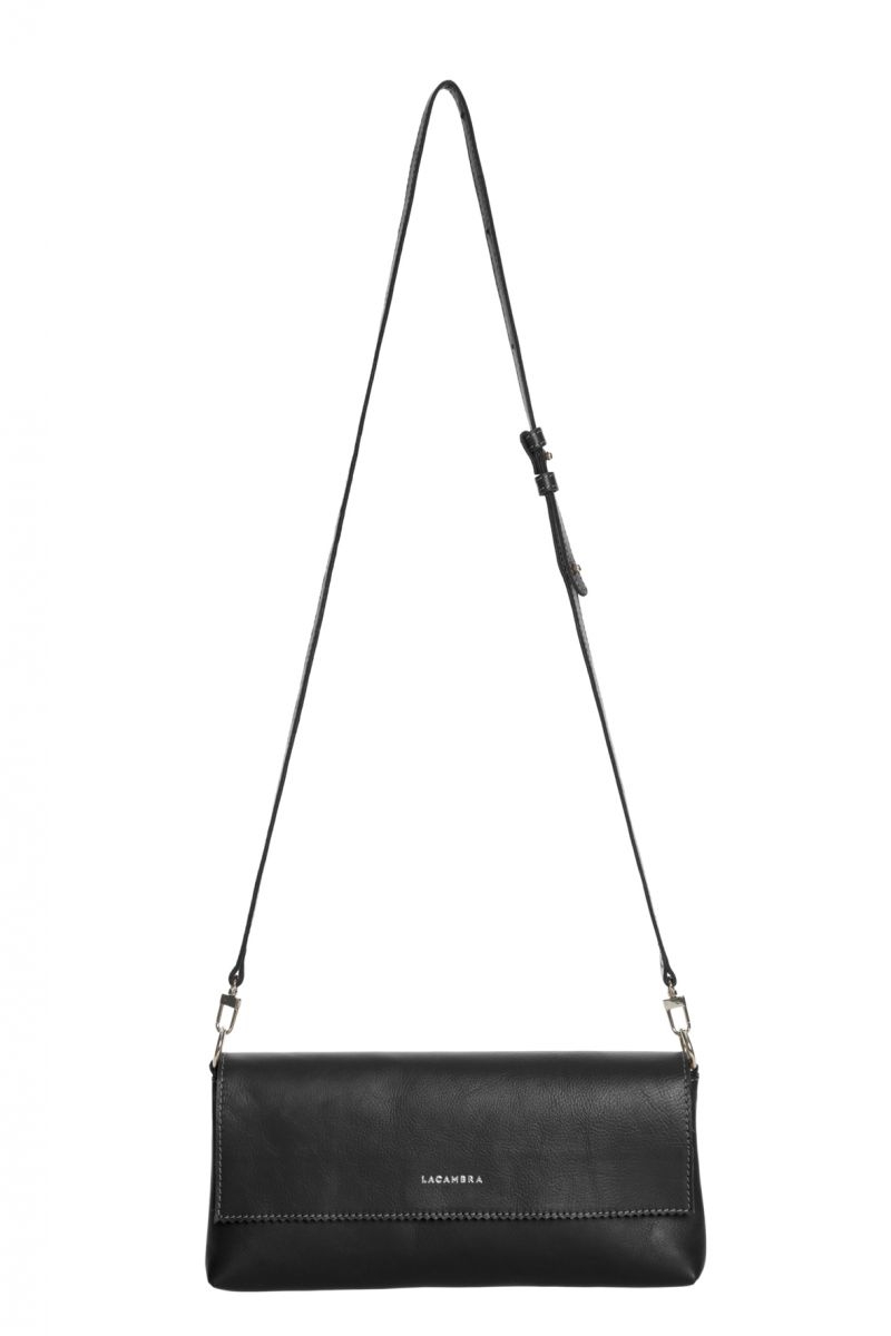 Baguette de Lacambra negro bolso modulable en blandolera o asa corta